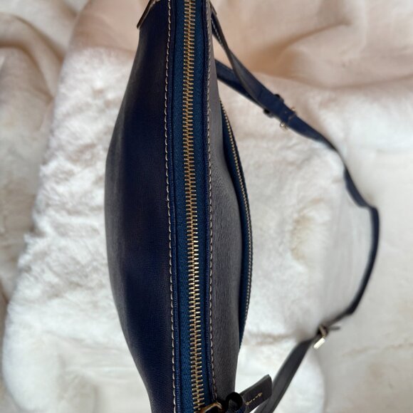 Dooney & Bourke Marine Blue Saffiano Leather Crossbody/Shoulder Bag - Picture 4 of 16